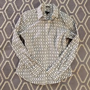 Talbots Chain Print Button Down